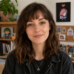 Portrait of Lily, a first-time bead crafter